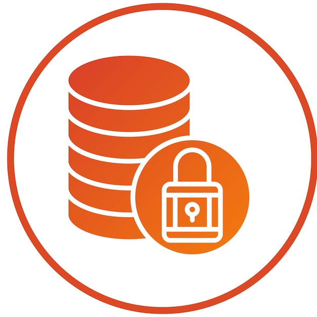 Estilo del icono de la base de datos de diseño vectorial