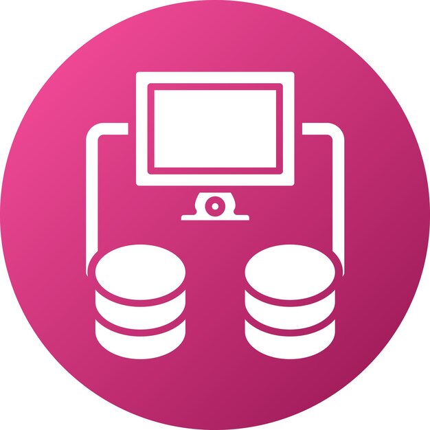 Estilo del icono de la base de datos de diseño vectorial