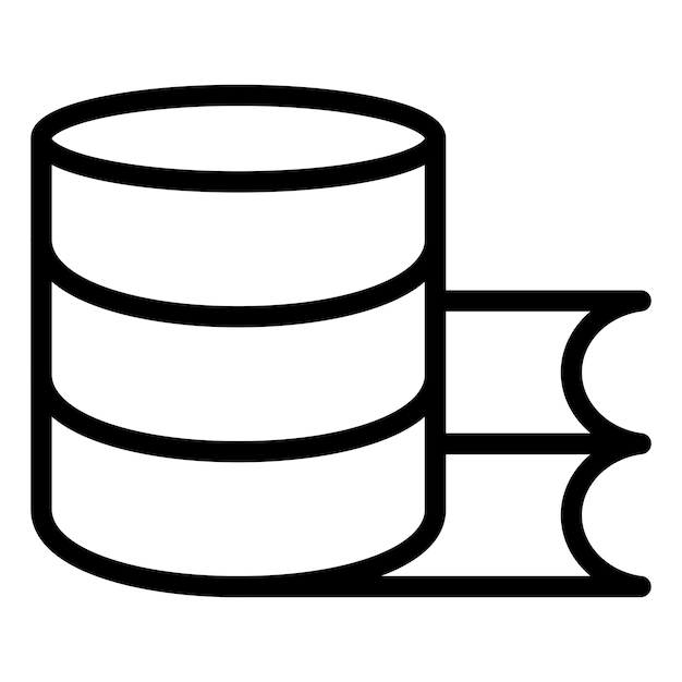 Estilo del icono de la base de datos de estudio