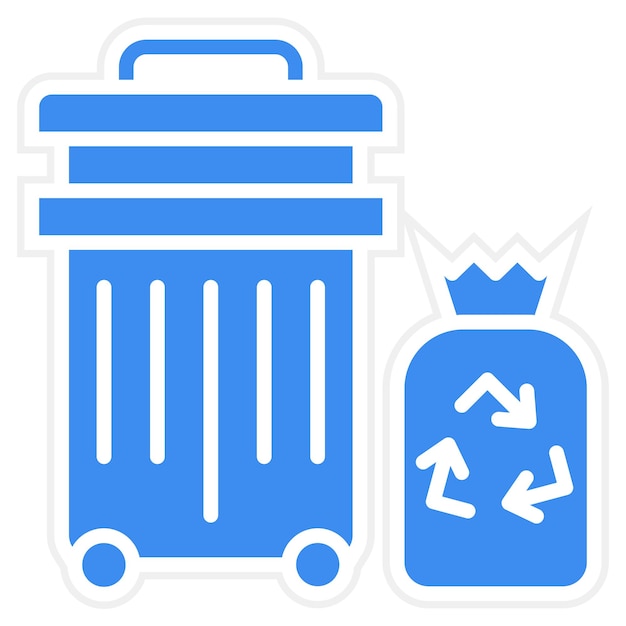 Estilo del icono de basura de diseño vectorial