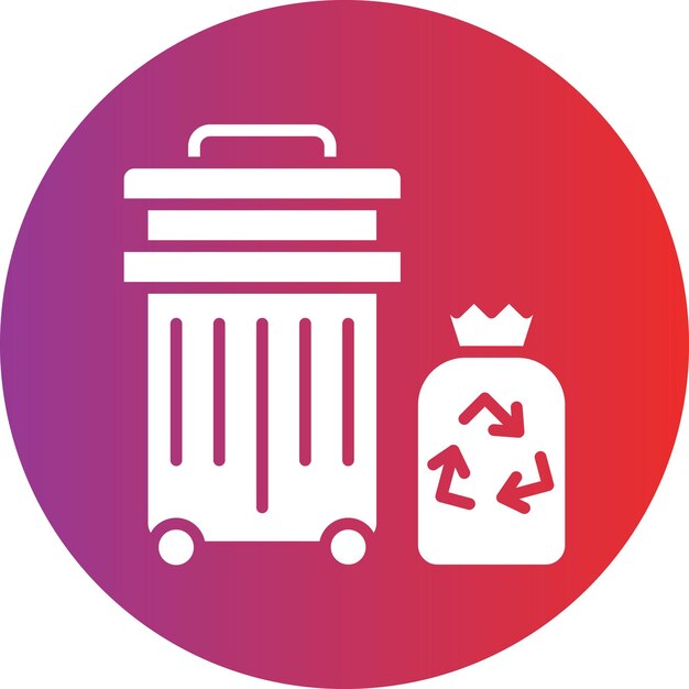 Estilo del icono de basura de diseño vectorial