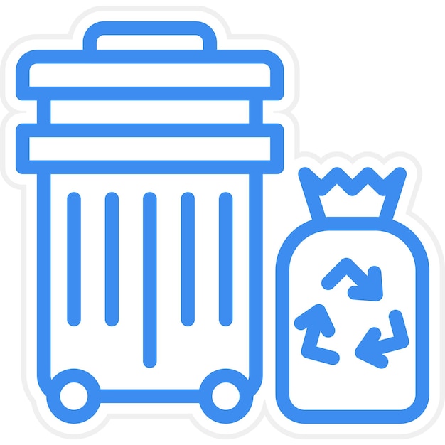 Estilo del icono de basura de diseño vectorial