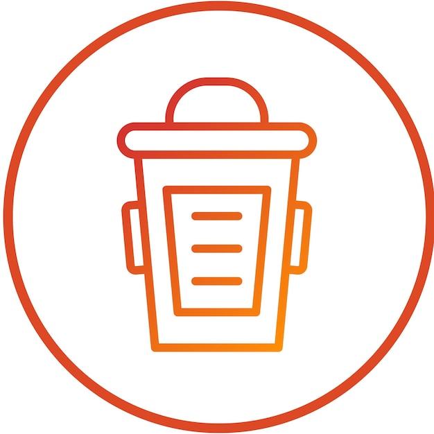 Estilo del icono de basura de diseño vectorial