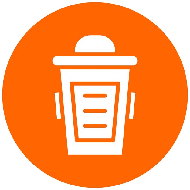 Estilo del icono de basura de diseño vectorial