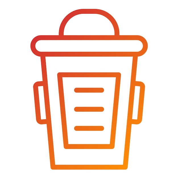 Estilo del icono de basura de diseño vectorial