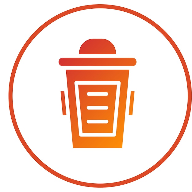 Estilo del icono de basura de diseño vectorial