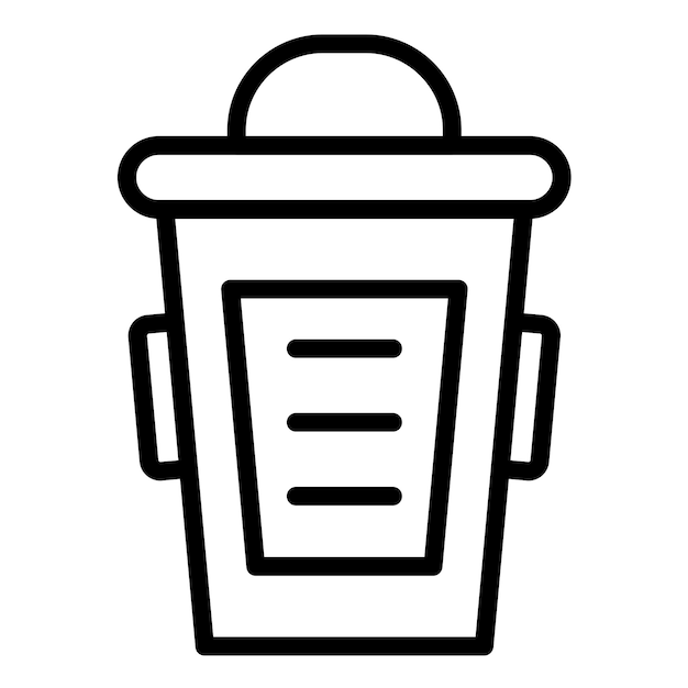 Estilo del icono de basura de diseño vectorial