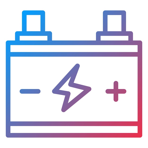 Estilo del icono de la batería automática de diseño vectorial