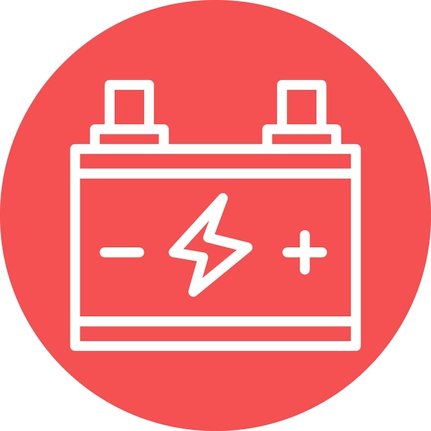 Estilo del icono de la batería automática de diseño vectorial