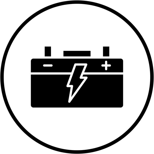 Estilo del icono de la batería automática de diseño vectorial