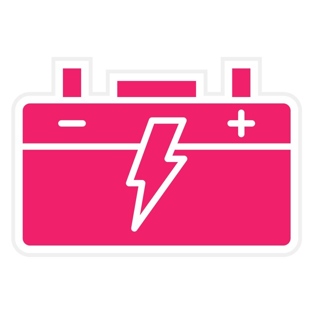 Estilo del icono de la batería automática de diseño vectorial