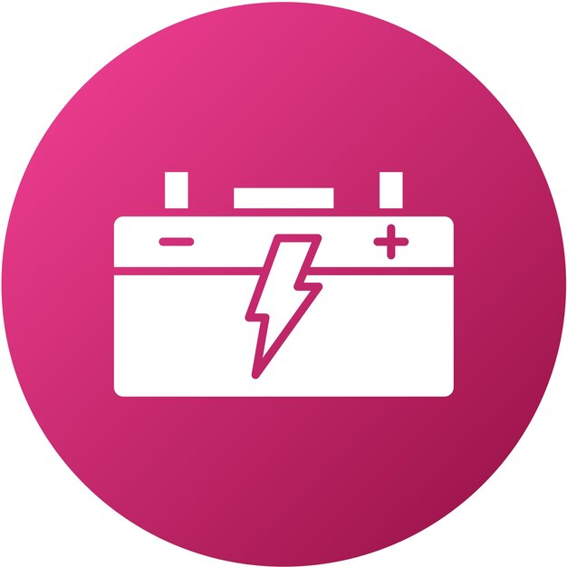 Estilo del icono de la batería automática de diseño vectorial