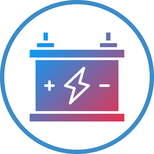 Estilo del icono de la batería de diseño vectorial