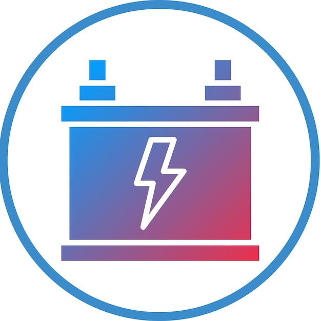 Estilo del icono de la batería de diseño vectorial