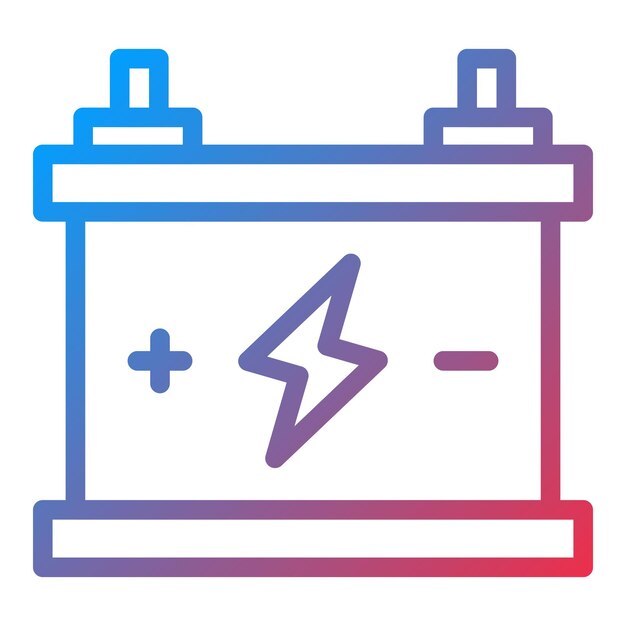 Estilo del icono de la batería de diseño vectorial