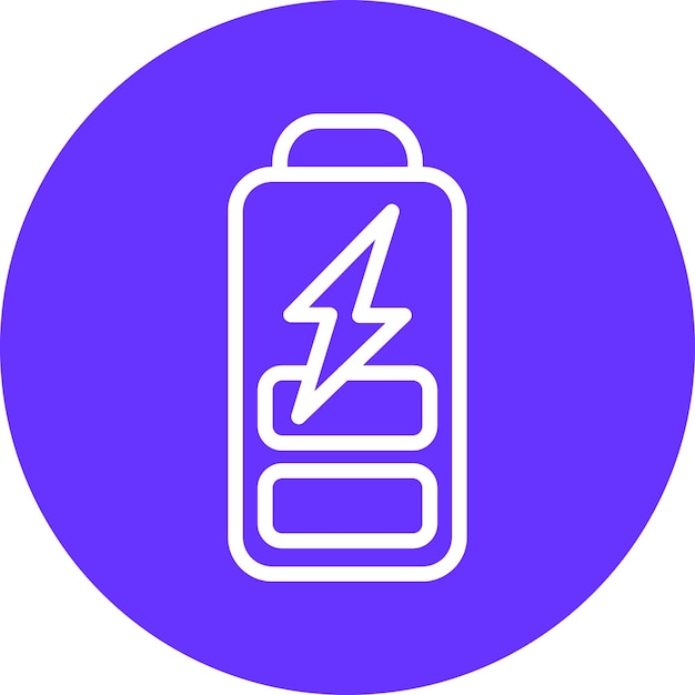 Estilo del icono de la batería de diseño vectorial