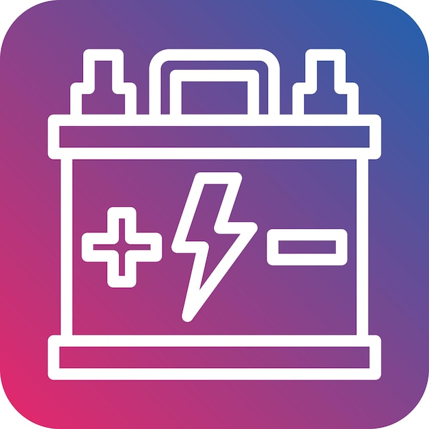 Estilo del icono de la batería de diseño vectorial