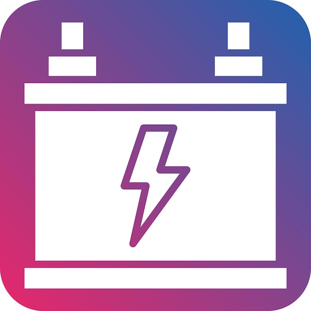 Estilo del icono de la batería de diseño vectorial