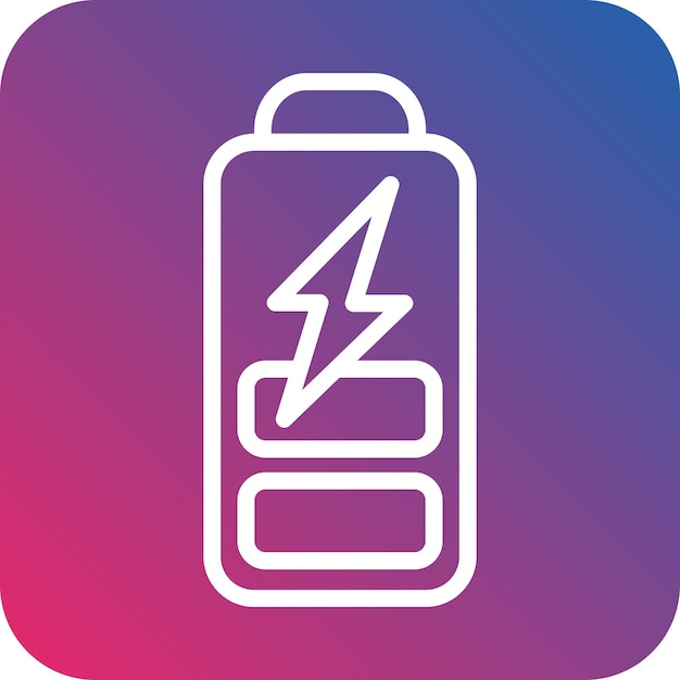 Estilo del icono de la batería de diseño vectorial