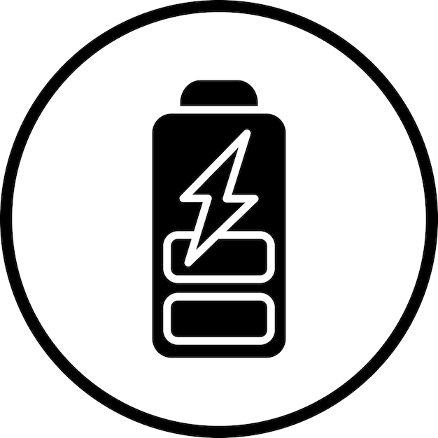Estilo del icono de la batería de diseño vectorial