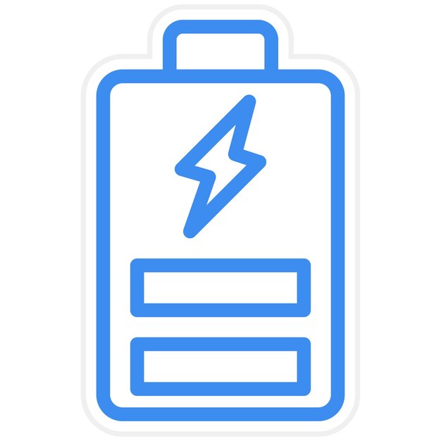 Estilo del icono de la batería de diseño vectorial