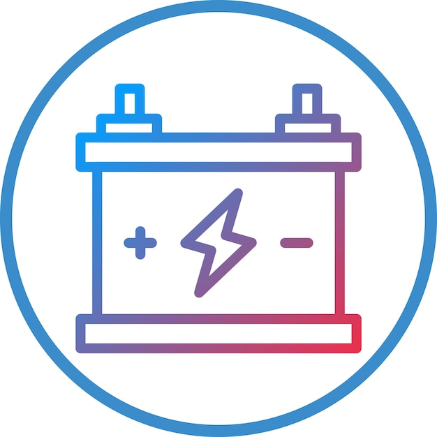 Estilo del icono de la batería de diseño vectorial