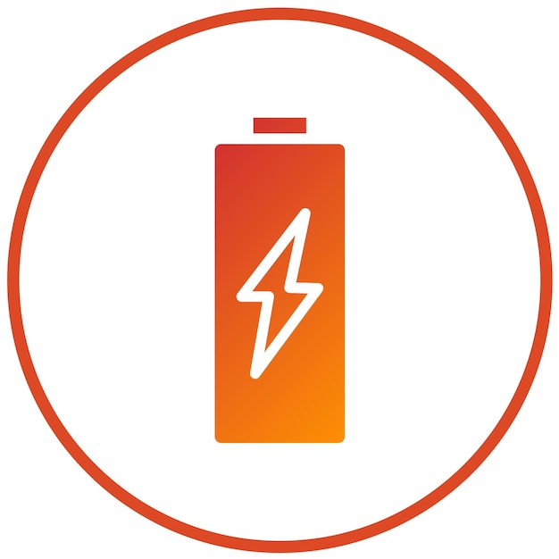 Estilo del icono de la batería de diseño vectorial