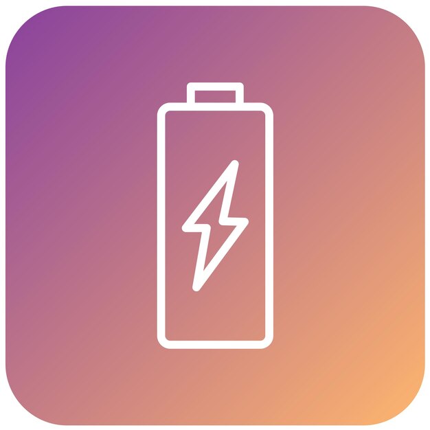 Estilo del icono de la batería de diseño vectorial