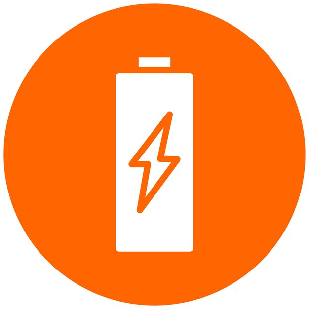 Estilo del icono de la batería de diseño vectorial