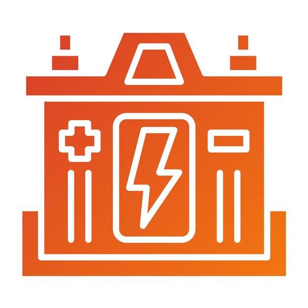 Estilo del icono de la batería de diseño vectorial