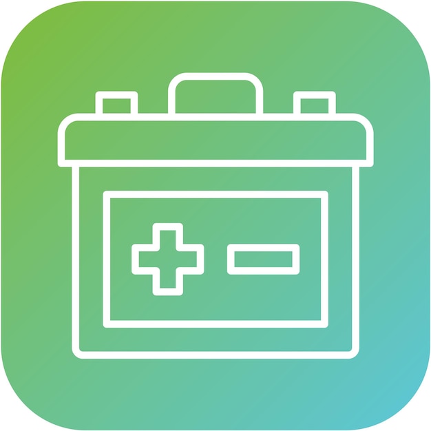 Estilo del icono de la batería de diseño vectorial
