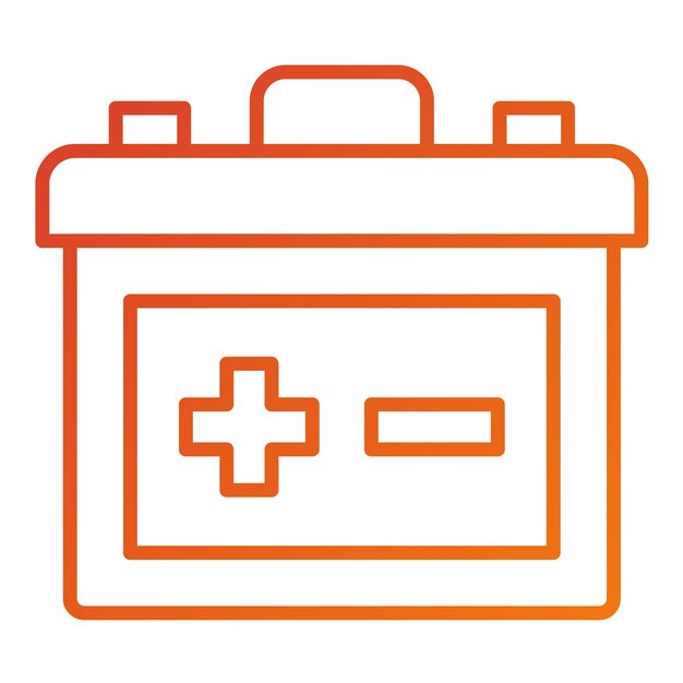 Estilo del icono de la batería de diseño vectorial