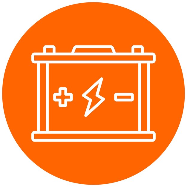Estilo del icono de la batería de diseño vectorial