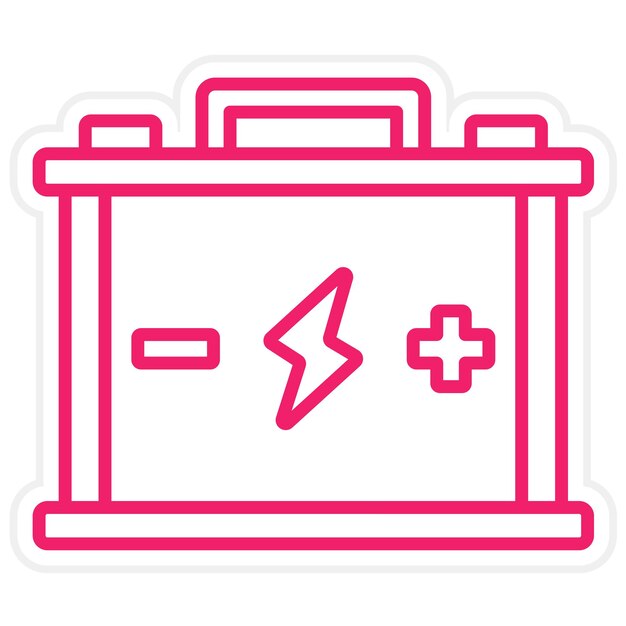 Estilo del icono de la batería de diseño vectorial