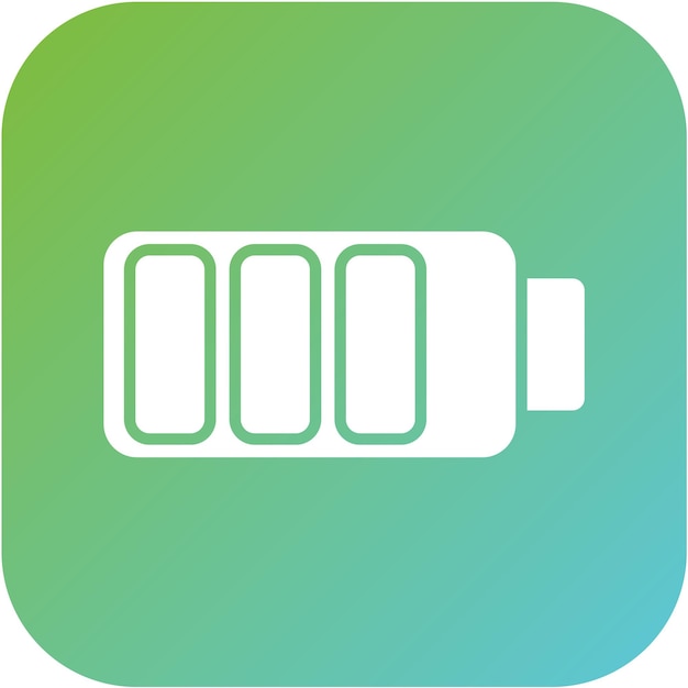Estilo del icono de la batería de diseño vectorial