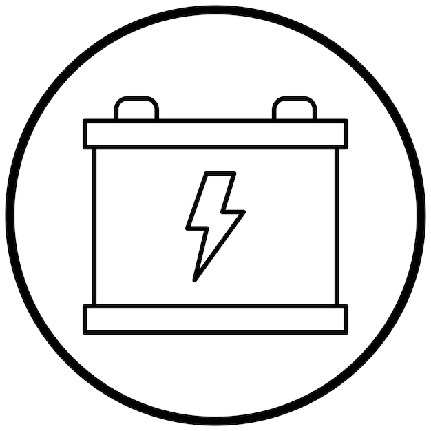 Estilo del icono de la batería de diseño vectorial