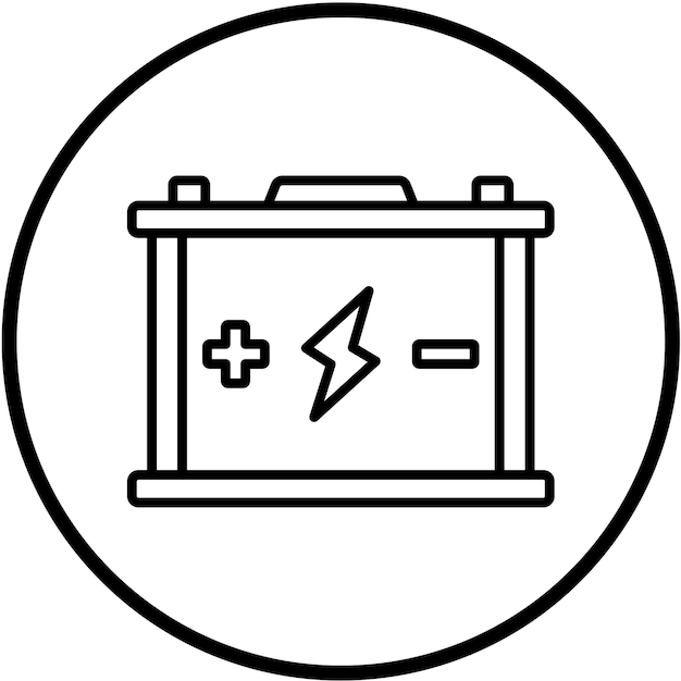 Estilo del icono de la batería de diseño vectorial
