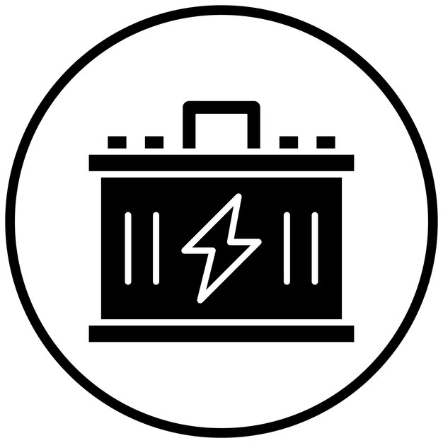 Estilo del icono de la batería de diseño vectorial