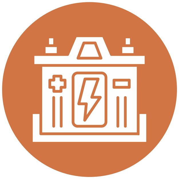 Estilo del icono de la batería de diseño vectorial