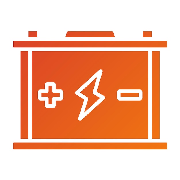 Estilo del icono de la batería de diseño vectorial