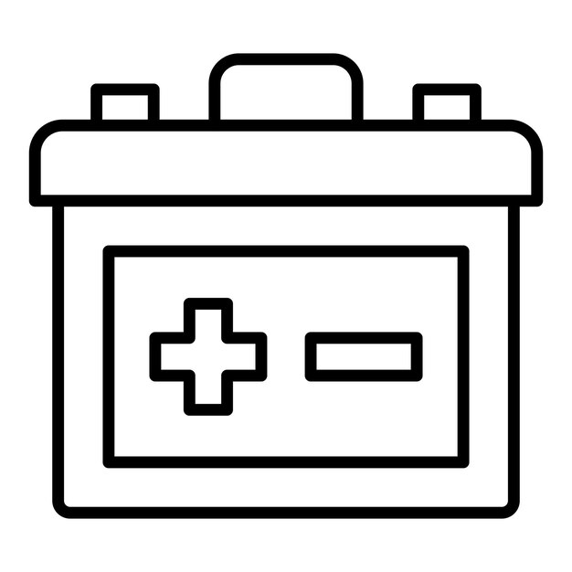 Estilo del icono de la batería de diseño vectorial