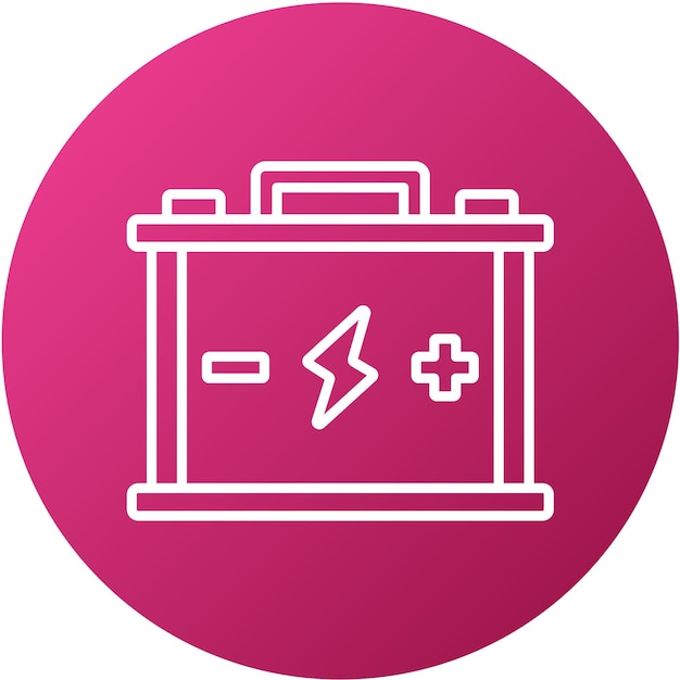 Estilo del icono de la batería de diseño vectorial