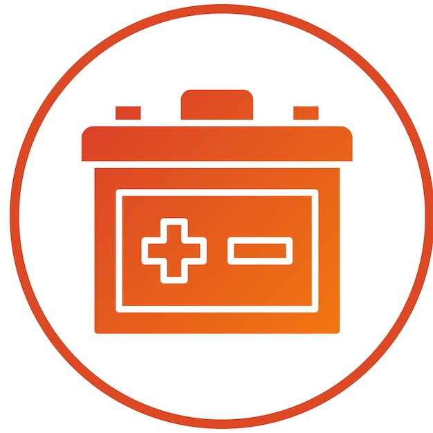 Estilo del icono de la batería de diseño vectorial