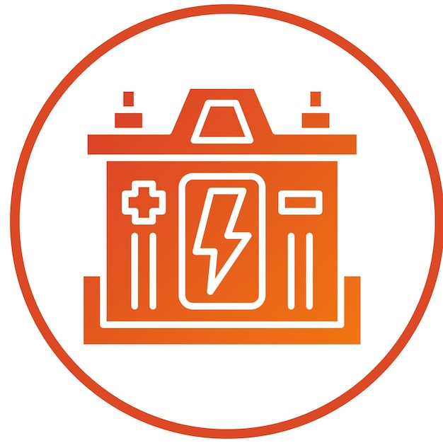Estilo del icono de la batería de diseño vectorial