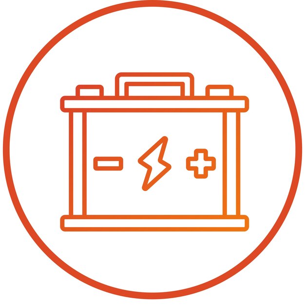 Estilo del icono de la batería de diseño vectorial