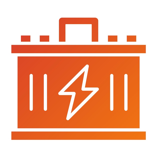 Estilo del icono de la batería de diseño vectorial