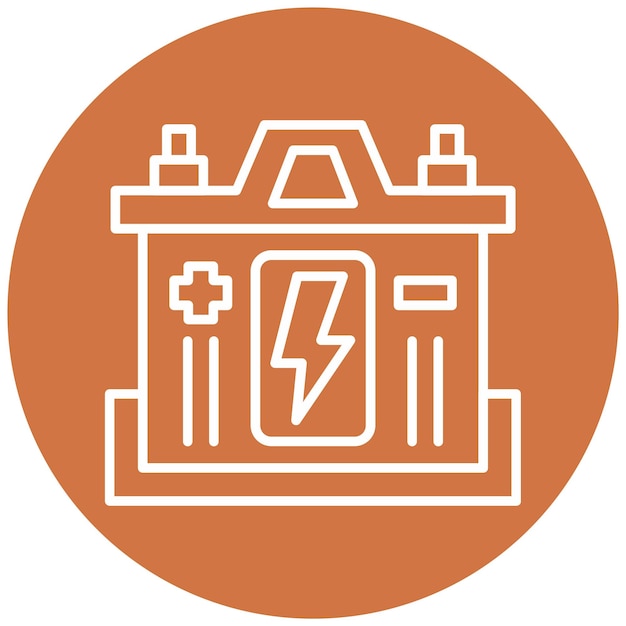 Estilo del icono de la batería de diseño vectorial