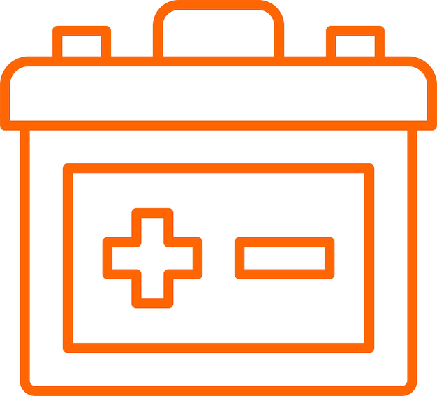 Estilo del icono de la batería de diseño vectorial
