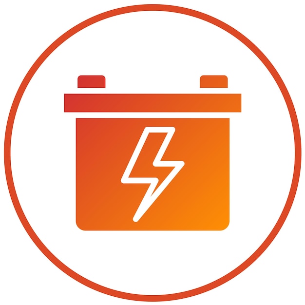 Estilo del icono de la batería de diseño vectorial