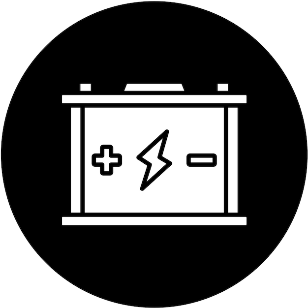 Estilo del icono de la batería de diseño vectorial